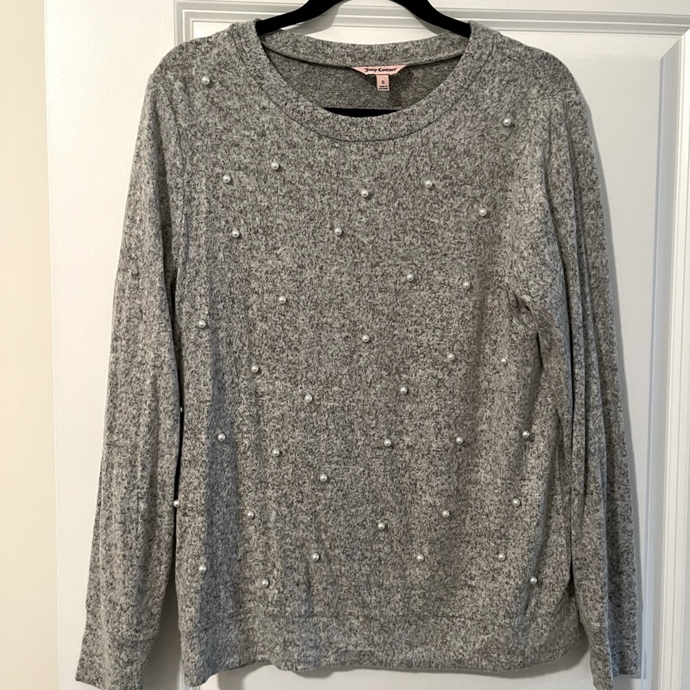 Soft grey pearl sweater size Small!